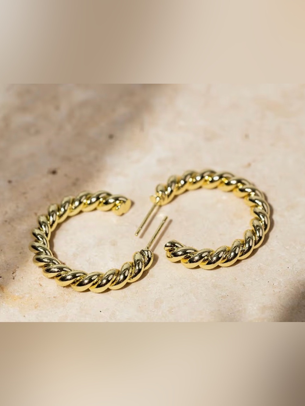 Pavoi Gold Plated Hoop Earrings